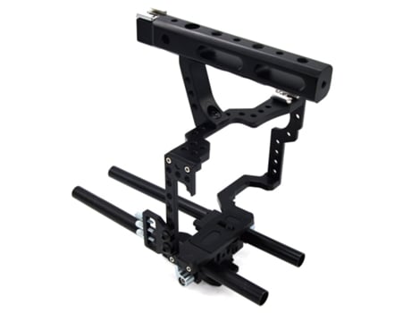 Veledge VD-07 Rod Rig DSLR Cámara Video Cage Kit Estabilizador para Sony Gh4 A7S A7 A7R A7Rii A7Sii Accesorios de cámara negro