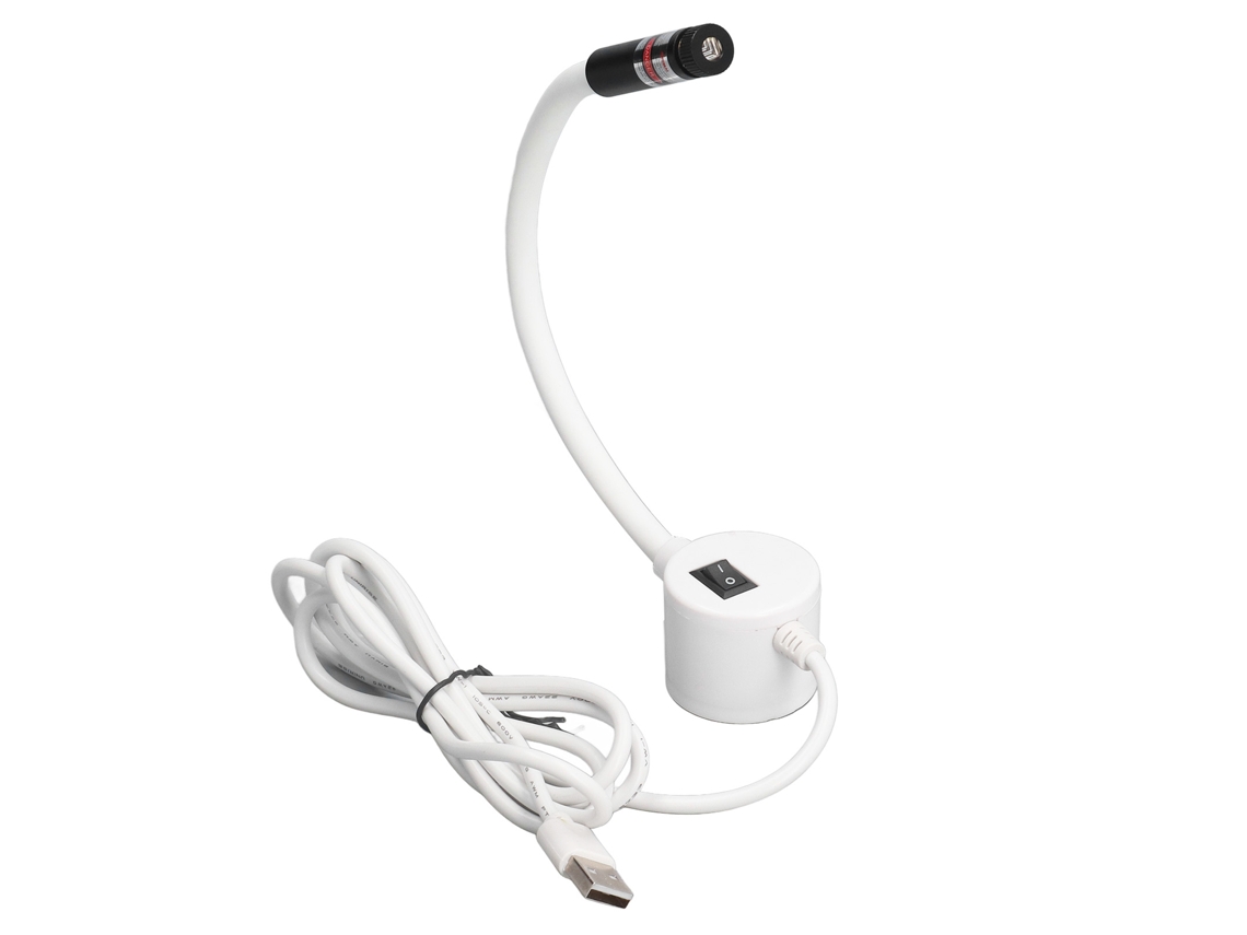 Yncm2026-luz Para Máquina De Coser Adsorbible Con Cuello De Cisne Giratorio 360°, Luz Verde Usb Portátil Para Posicionamiento Y Patchwork
