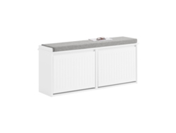 Fsr98 Xl W Taburete Para Zapatos Con 2 Solapas 100 X 26 X 46 Cm Sobuy