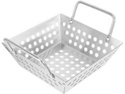 Cesta Para Asar Cuadrada De Acero Inoxidable Perforada De 16 Cm