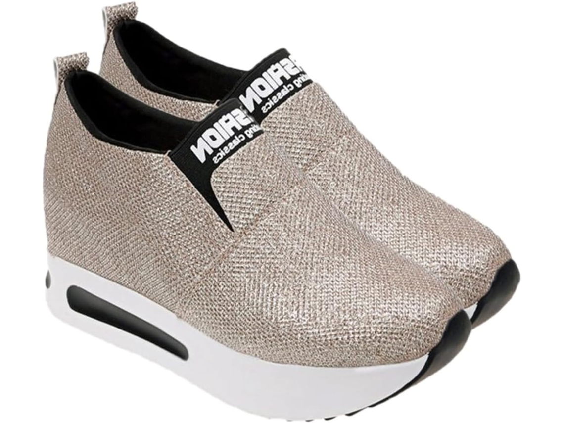 Sapatos Casuais Femininos De Plataforma Com Salto Alto E Grosso Confortável Para A Primavera.