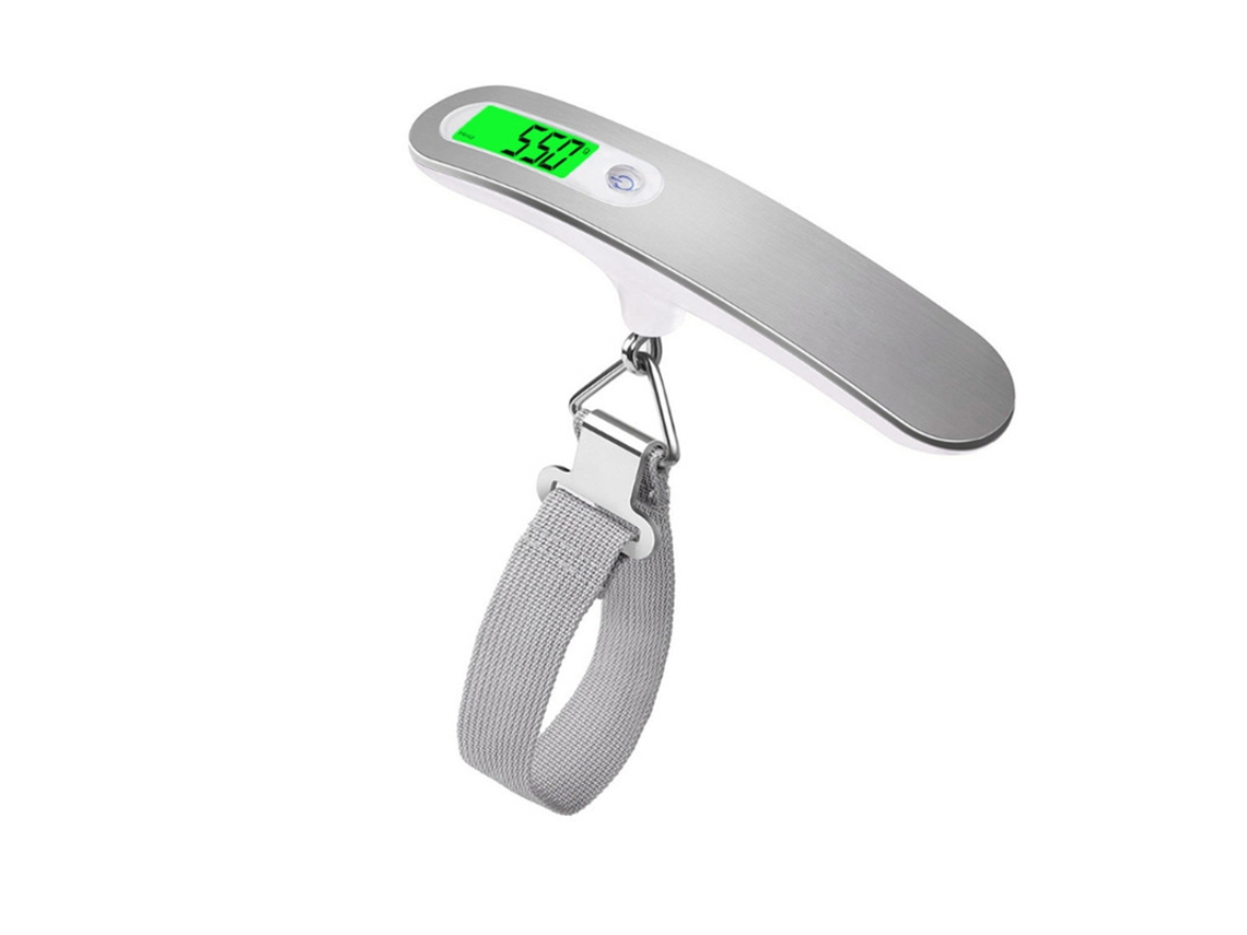 Báscula Digital Plata Colgar 50kg Para Equipaje Viaje Cocina Pesca