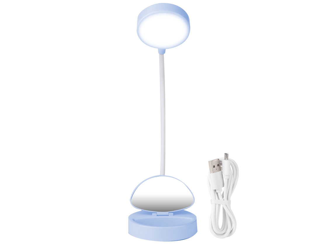 2026-luz Led Para Lectura Mini De Mesa Usb Recargable Luz Nocturna Para Estudiantes Azul