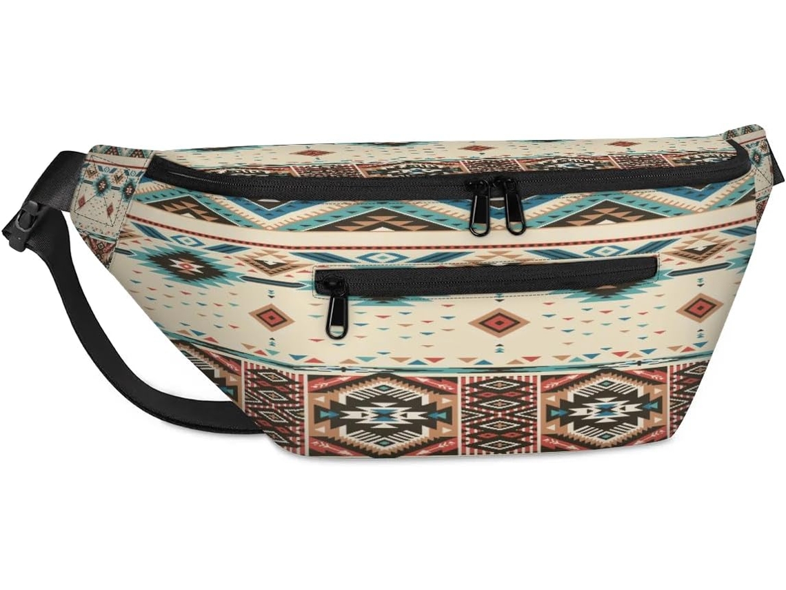 Bolso de hombro unisex Tropicallife con estampado étnico tribal, 38 x 25 x 9 x 19 cm, impermeable.