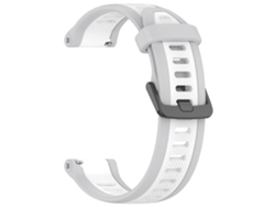 Pulseira Em Silicone Para Garmin Forerunner 165 (22 Mm) Cinza Claro/branco Hexinyigjly