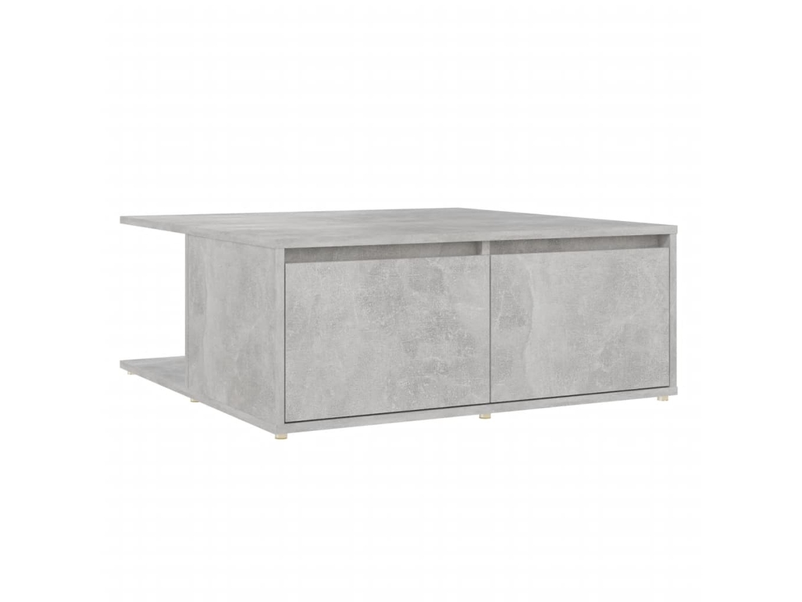 Mesa de centro de contrachapado gris cemento (80x80x31 cm) MAISON EXCLUSIVE