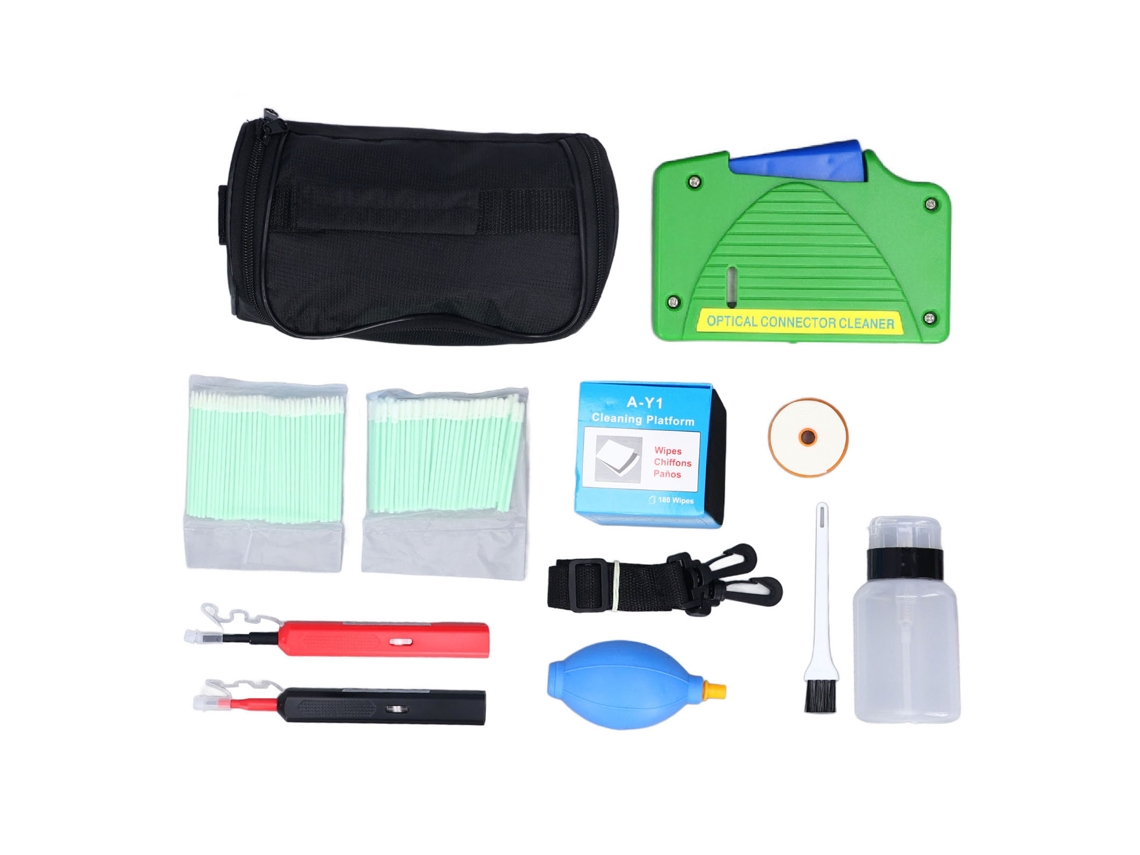 Kit De Limpieza De Fibra Óptica De 11 Piezas Con Estuche Para Bolígrafos De Limpieza Para Conectores Sc, Fc, St, Lc Y Mu De 1,25 Mm Y 2,5 Mm.