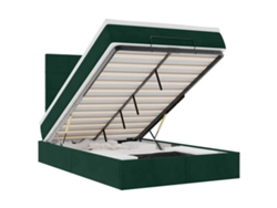 Maison Exclusive - Estructura De Cama Otomana Colchones Terciopelo Verde Oscuro