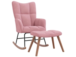 Silla mecedora VIDAXL Rosa Terciopelo