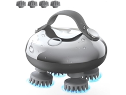 Masajeador de cuero cabelludo eléctrico portátil impermeable 5 en 1 con 8 patas de masaje extraíbles YEMAESRE Masajeador de cabello en relieve
