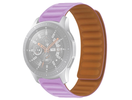 Correa de Silicona 20mm magnético para Samsung Galaxy Watch4 40mm/44mm/Garmin Venu 2 Plus - púrpura claro