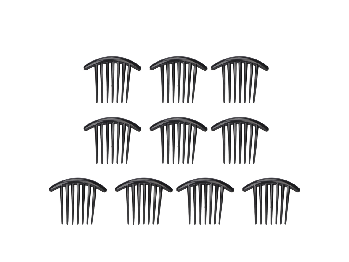 2026 - Juego de 10 pinzas para el cabello antideslizantes con esquinas redondeadas y elegantes peinetas laterales de plástico para moños y peinados recogidos.