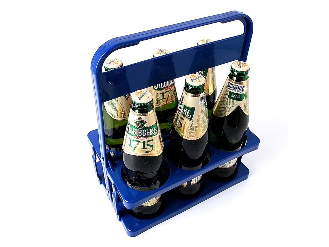 Cesta Plegable De Plástico Para Vino, Cesta Portátil Para Cerveza, Cesta Para Botellas Ktv6, Azul*