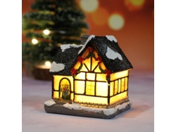 Pueblo navideño con casas iluminadas por LED, decoración interior y adornos navideños Siurn (d)