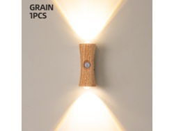 Luminária de Parede com Sensor de Movimento, 3 Cores de Luz, Bateria Recarregável, para Sala, Quarto Ou Corredor. Marrom CZHHMART