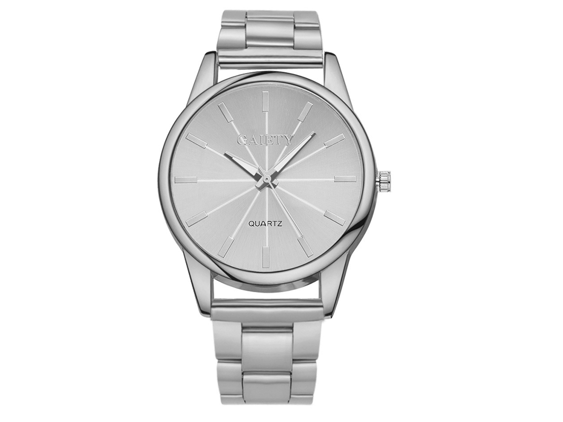 Reloj De Pulsera Unisex Vansvar Con Correa De Malla De Aleación Y Esfera Negra Y Oro Rosa.