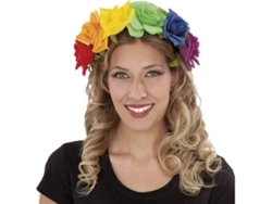 Diadema DISFRAZZES Flores Arcoíris (Talla: Talla Universal )