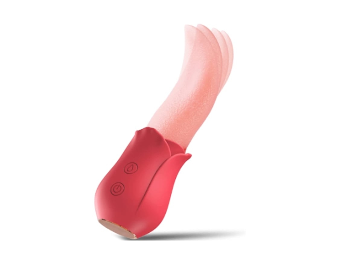 Rose Toy Rose Estimulador Sexual para Mujeres Clítoris Gspot Lamer Lengua Vibrador Pezón Masajeador Rojo YEMAESRE