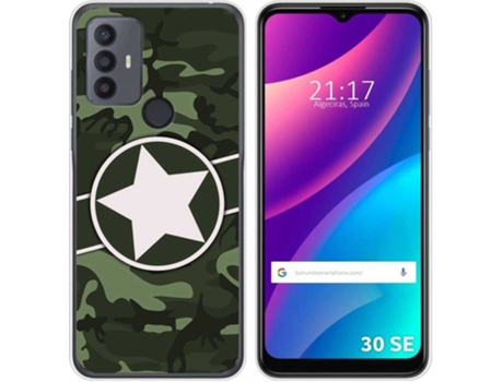 Carcasa para TCL 30 SE TUMUNDOSMARTPHONE Dibujos Camuflaje 01 Multicolor