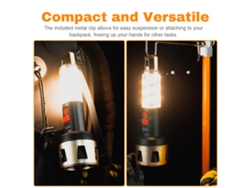 Linterna Led Multifuncional Recargable Y Portátil, Resistente Al Agua, Con Múltiples Modos De Luz Para Acampar, Hacer Senderismo, Aventuras E Inspecciones.