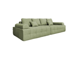 Sofá modular de tela Oviala de 4 plazas con cojines