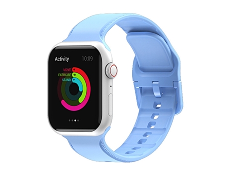 Correa de Reloj de Silicona para Apple Watch Series 9, 8 y 7 41 mm / SE 3 y SE 2 y 6 y SE y 5 y 4 40 mm / 3 y 2 y 1 38 mm (Azul Denim)