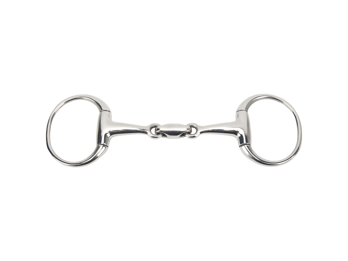 Bocado De Carrillera Para Caballos, De Acero Inoxidable, Con Junta Tórica Anti-mordida, 125 Mm, Para Explotaciones Equinas.