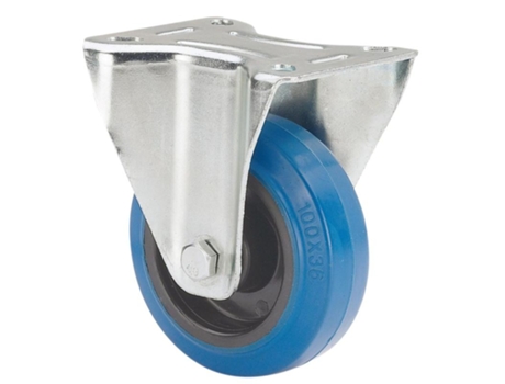 Rueda fija 121-160-2 poliamix-goma azul superelast.rodillos ALEX