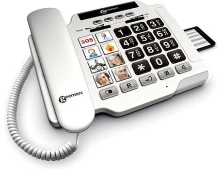 GEEMARC PhotoPhone 100 - Teléfono fijo - Amplificación de sonido - Blanco