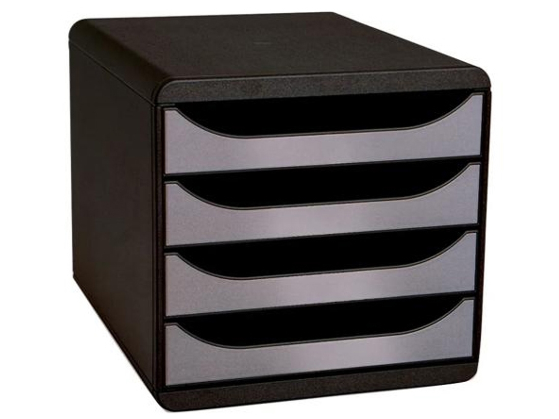 Caja de Cajón EXACOMPTA Big-Box 4 Cajones Plata