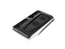 Estación fija multifuncional para Playstation 5 con refrigeración y carga para dos mandos Dualsense | Solución ps5 mcs bw