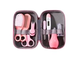 Set De Cuidado Para Bebés Con Cortaúñas, Termómetro, Cepillo De Dientes Y Aspirador Nasal - Rosa