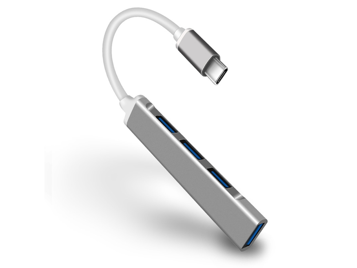 Hub Usb C 4 Portas Adaptador Multi Porta Para Computador Notebook Celular Usb 3.0/2.0 Plug And Play