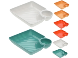 Bandeja Para Servir Sushi De 8 Piezas Con Compartimento Para Salsa Y Plato Para Dumplings.