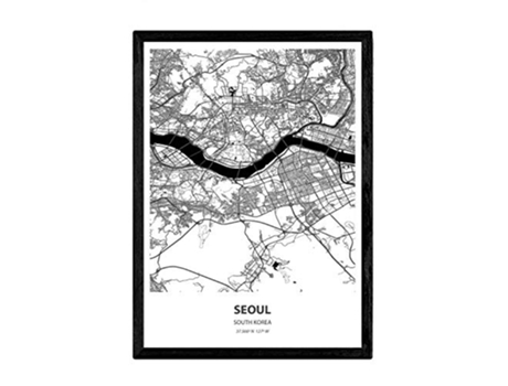 Poster NACNIC Mapa de Seoul Corea del Sur (A3)