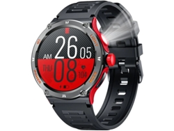 Reloj inteligente para hombre, pantalla táctil redonda de 1,53 pulgadas, resistente al agua hasta 3 ATM, linterna LED, Bluetooth, llamadas, control del ritmo cardíaco y de la presión arterial, Yizhood