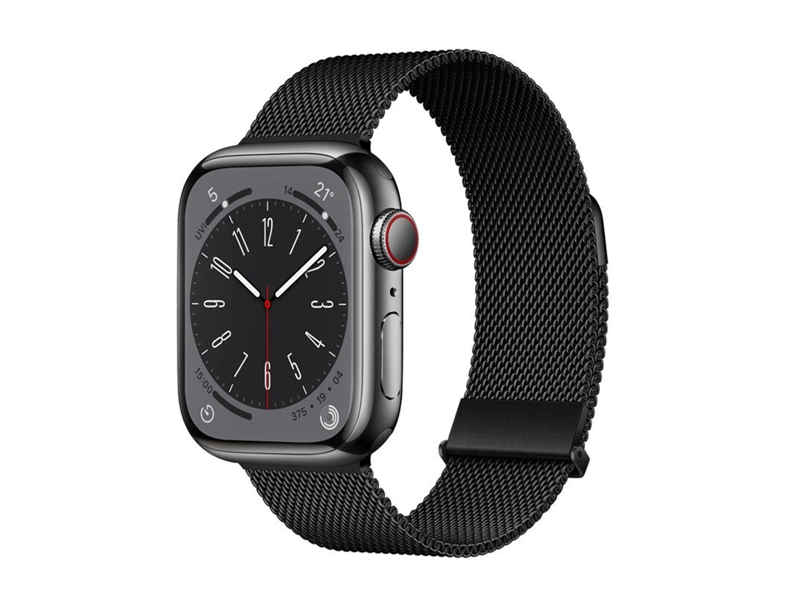 Correa XIAOMOYU de acero inoxidable negro para Apple Watch (38/40/41 mm)