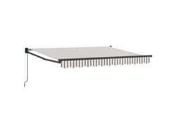 Toldo retráctil Vidaxl gris claro y blanco 4,5 x 3 m