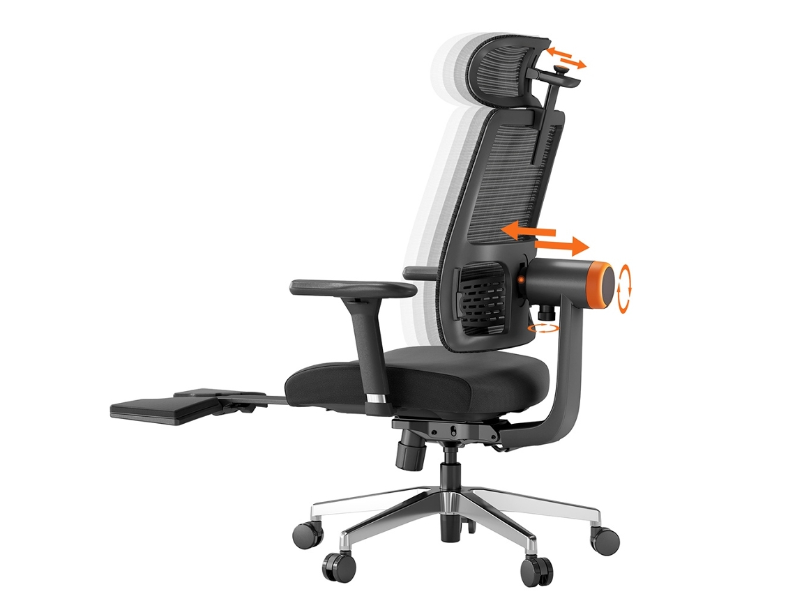 Silla ergonómica NEWTRAL MagicH-BPro con reposapiés Respaldo de seguimiento automático Reposacabezas Soporte lumbar adaptable