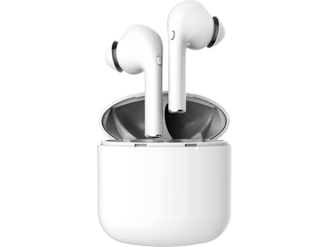 Auriculares Bluetooth KSIX True Buds (In Ear - Micrófono - Blanco)
