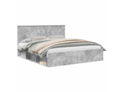 Maison Exclusive - Estructura De Cama Concreto 180 X 200 Cm Madera De Pino Macizo