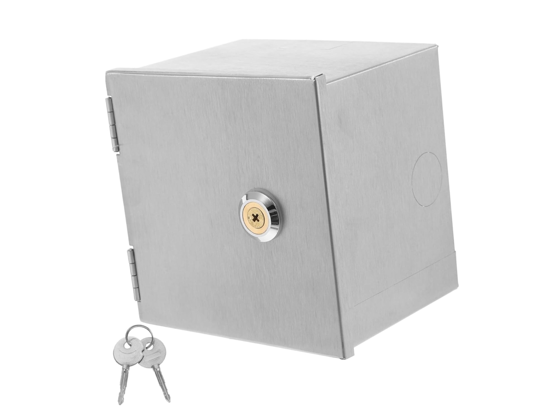 Caja Eléctrica Exterior Impermeable De Acero Inoxidable Con Cerradura.