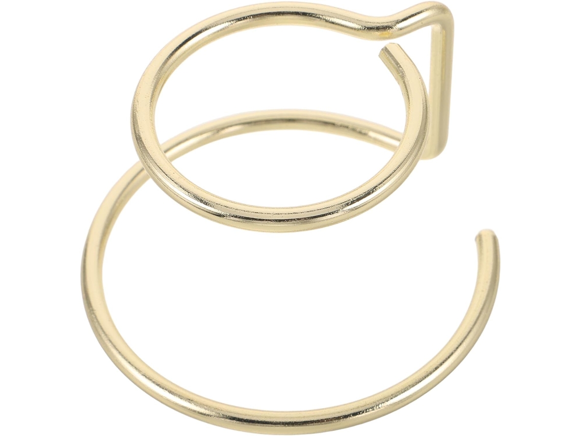 Soporte Esférico Decorativo Metal Dorado Doble Anillo Esquinas Redondeadas Elegante Exhibición Bolas Cristal 5