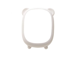 2026-espejo Decorativo Portátil Con Soporte Ajustable Colgante Cute Forma Animal Blanco