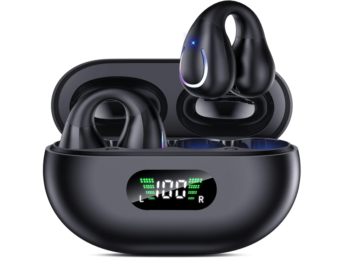 (negro) Auriculares Bluetooth Abiertos, Resistentes Al Agua, Adecuados Para Deportes Y Fitness.