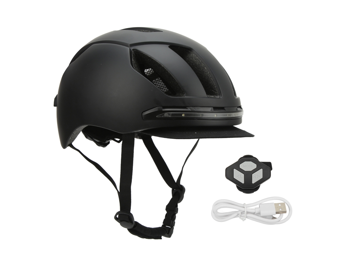 Casco De Bicicleta Ligero Ajustable Transpirable Con Luces Led Delanteras Y Traseras Para Commuting Y Ciclismo