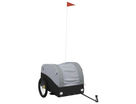 Remolque VIDAXL para bicicleta hierro negro y gris (45 kg)
