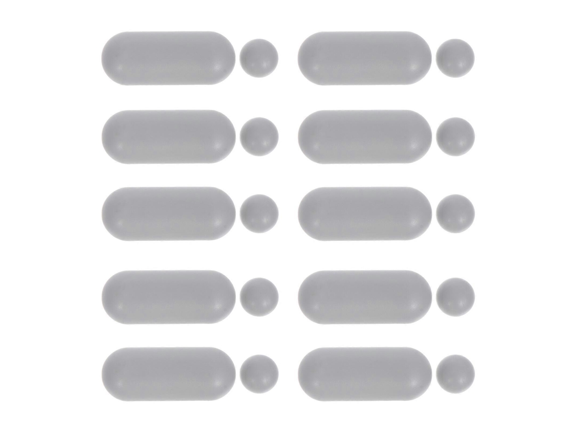 20 Piezas De Almohadillas De Amortiguamiento Para Tapa De Inodoro Tapones Antiruido Prácticos Ldpe+eva 4.8x2cm Blanco