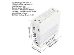 Omni-relé De Estado Sólido Din Rail Entrada 70-280vac Salida 24-480vac Monofásico Con Disipador De Calor