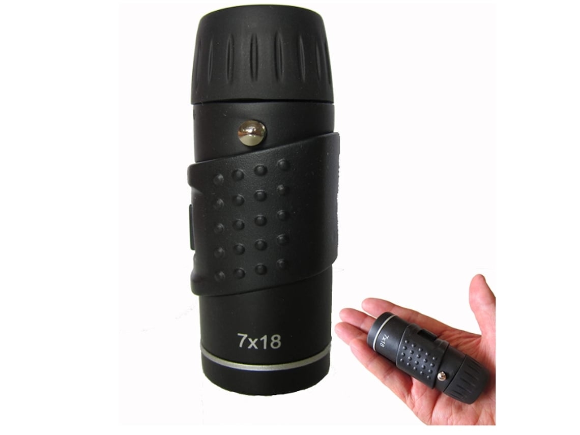 Monóculo 7x18 Com Foco Ajustável Portátil Pequeno Telescópio Pequeno Monoscópio À Prova Dágua Preto Facpoet